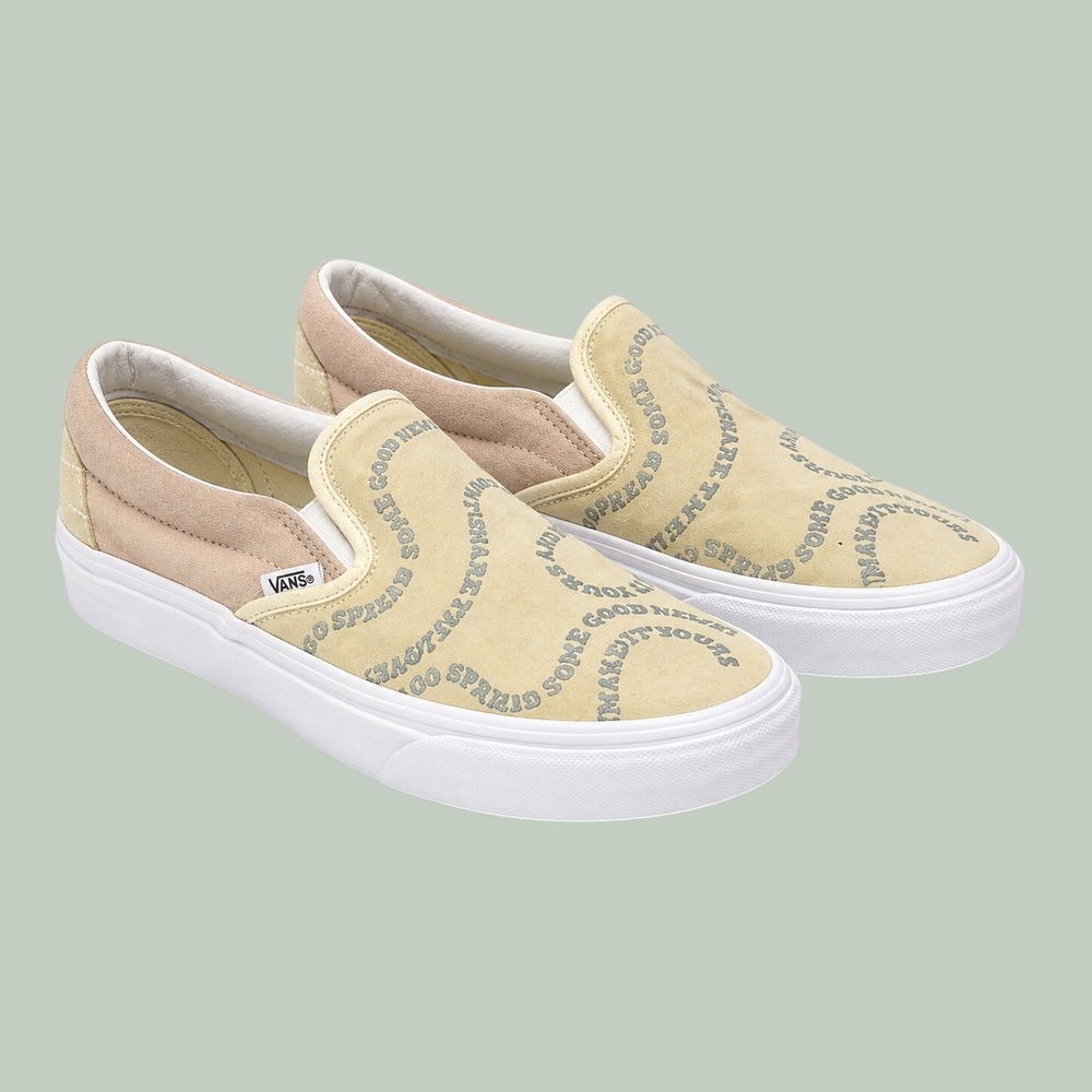 Vans Slip-On Suede Embroidered "Make it Yours" Women's 8/Men's 6.5 UNISEX